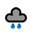 cloudy with heavy rain