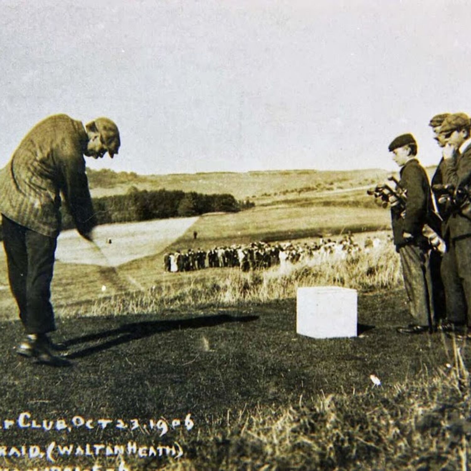 #caption-331 James Braid the Open Champion playing a 36 hole exhibition match against Harry Varden, Oct 1906