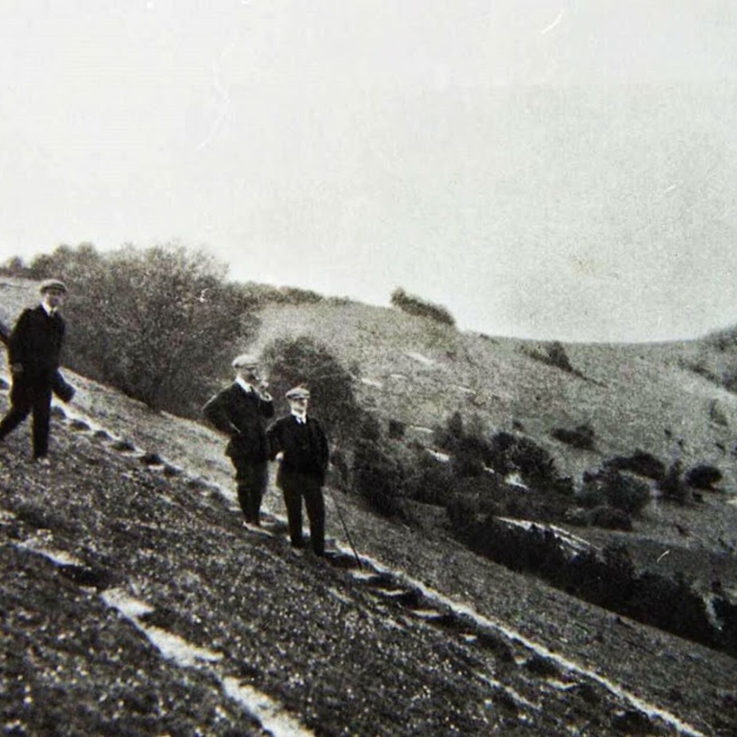 #caption-339 Climbing down the steps from the 5th tee on Mount Carvey to the valley below