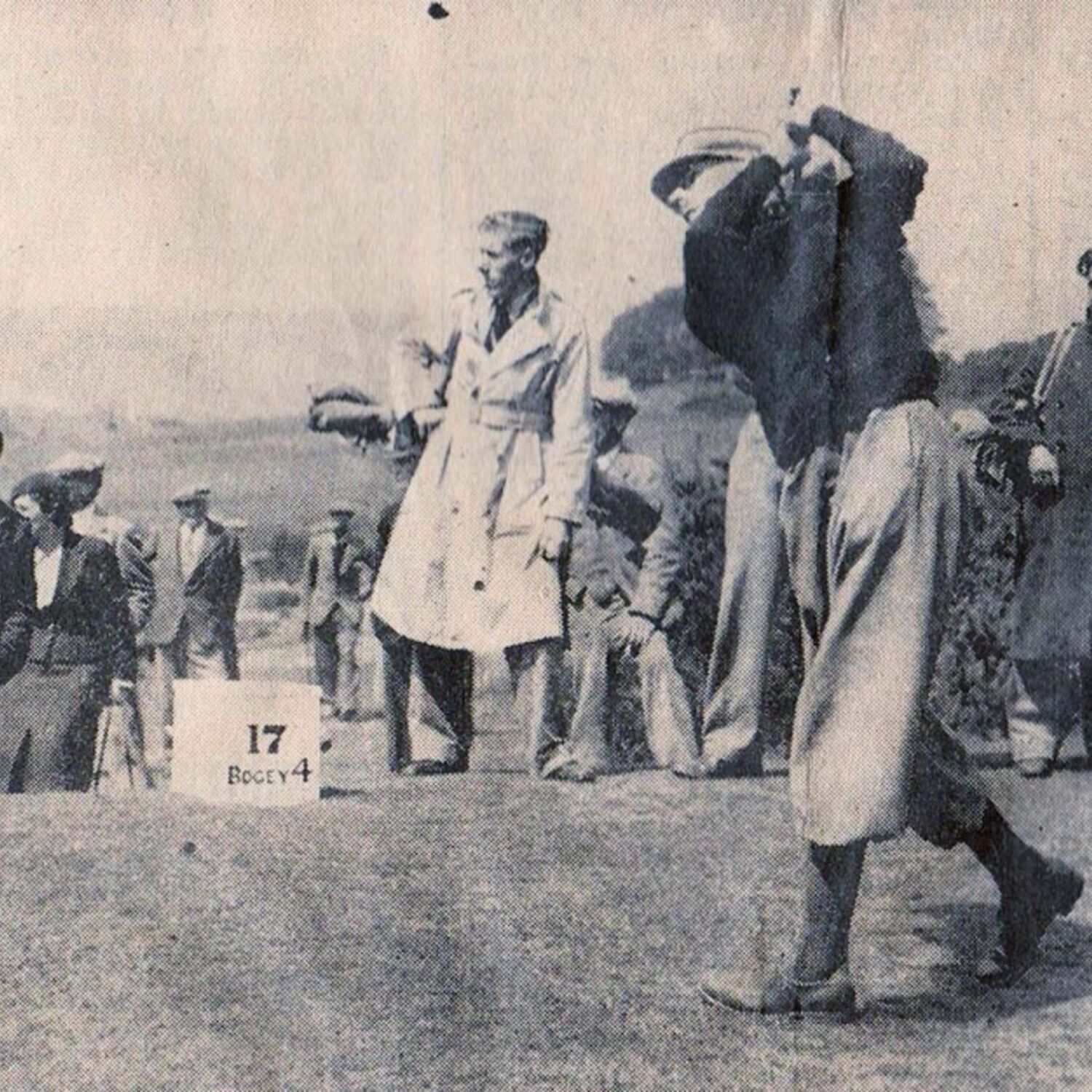 #caption-368 1938 L.A. Green driving at the 17th in the final of the Sussex Amateur Golf Championship at Worthing